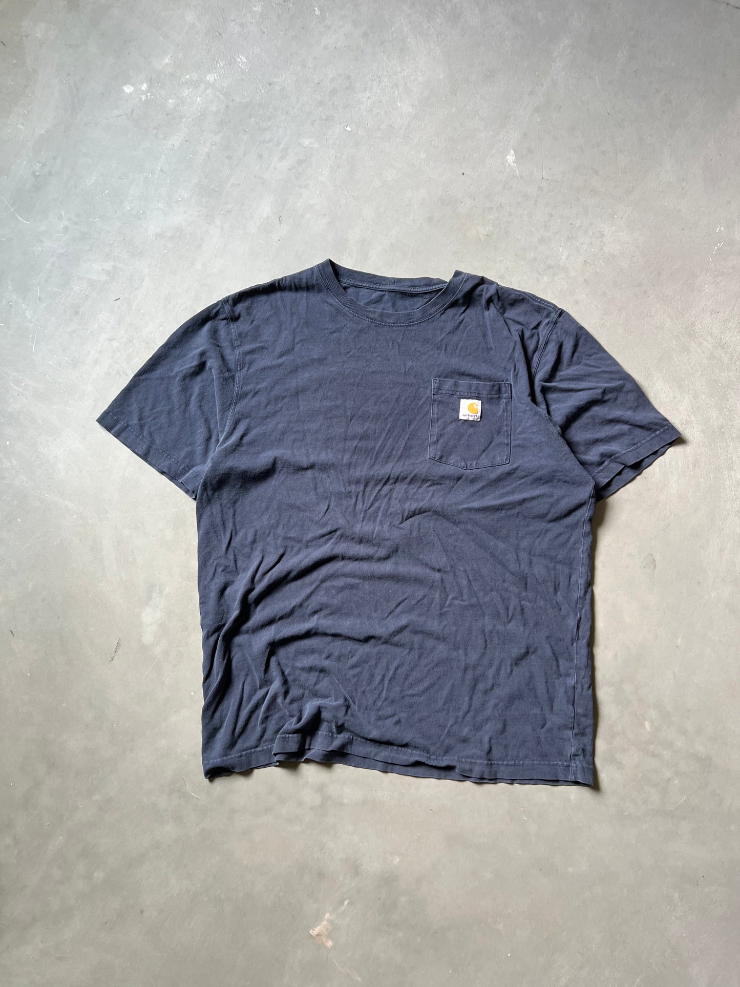 Vintage Navy Blue Carhartt Pocket Tee - XL