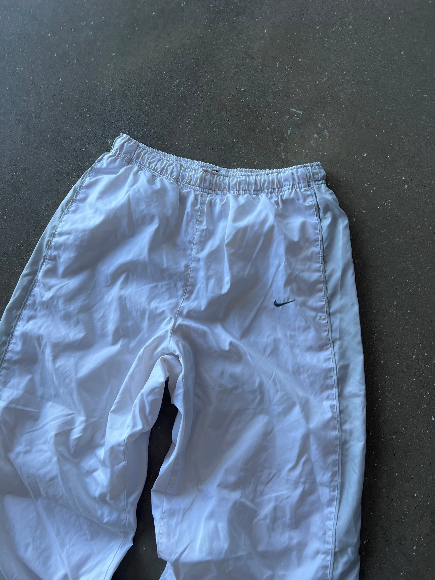 Vintage White Nike Swoosh Track Pants - S