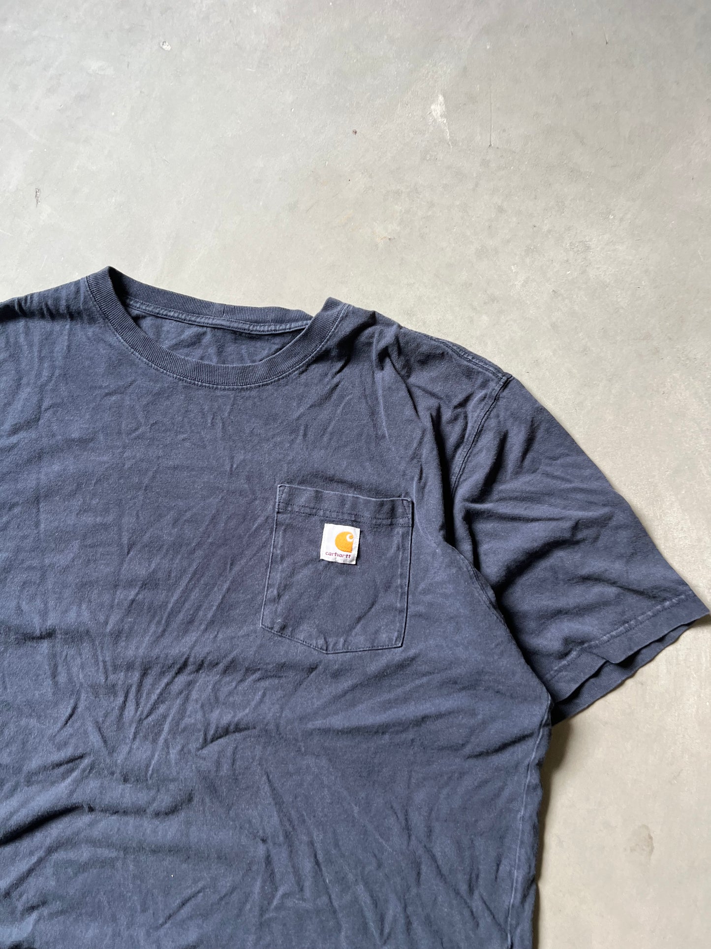 Vintage Navy Blue Carhartt Pocket Tee - XL