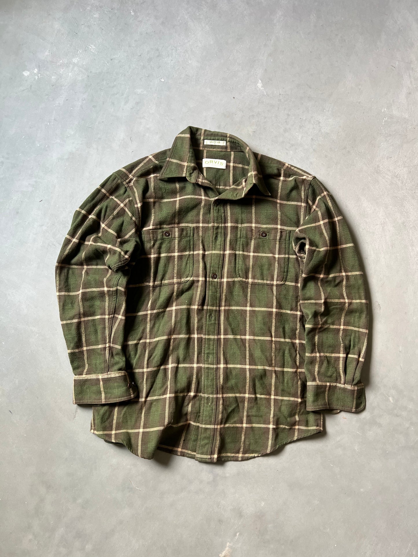 Vintage Green Orvis Button Up Shirt - L