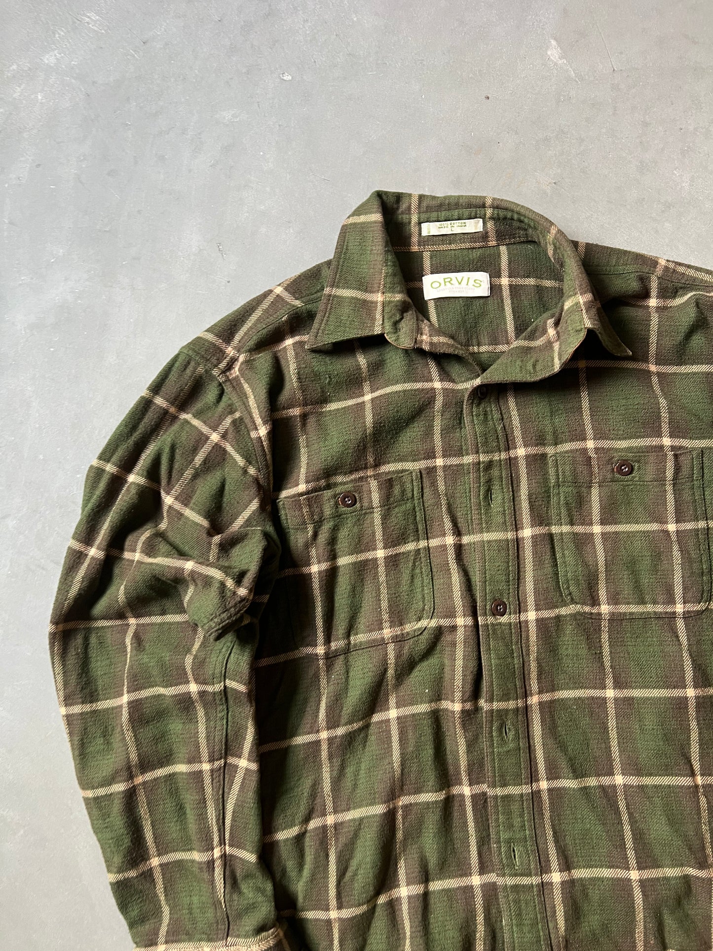 Vintage Green Orvis Button Up Shirt - L