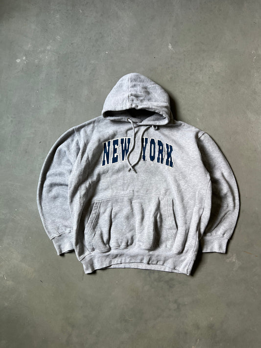 Vintage Grey New York Hoodie - L