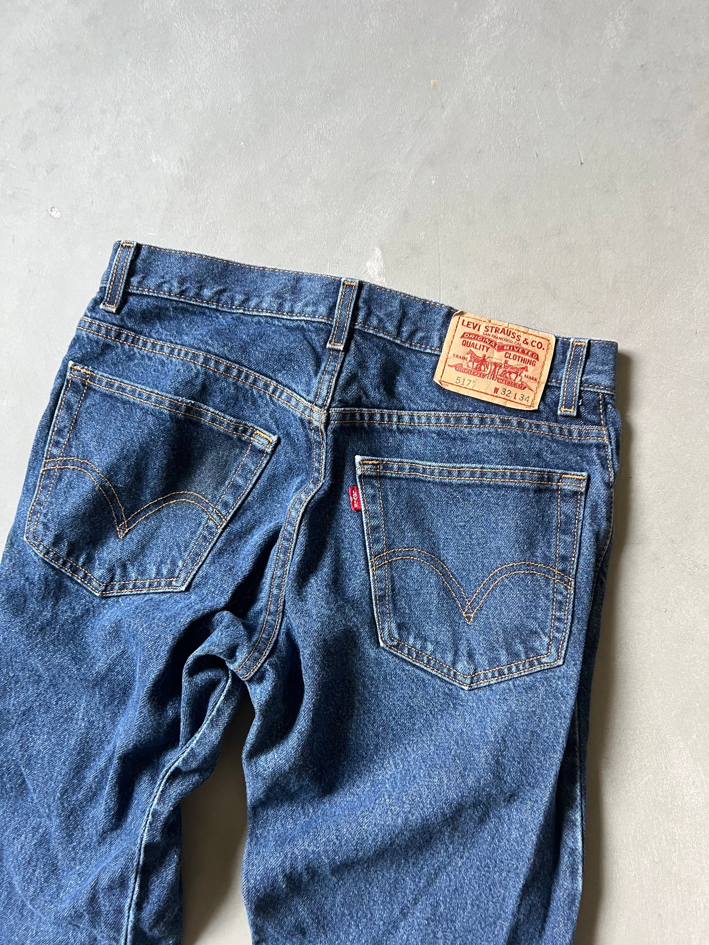 Levi 517 Dark Wash Pants - 32