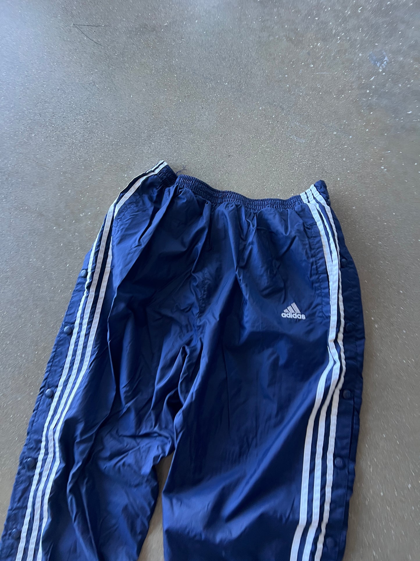 Vintage Navy Blue Adidas Track Pants - L