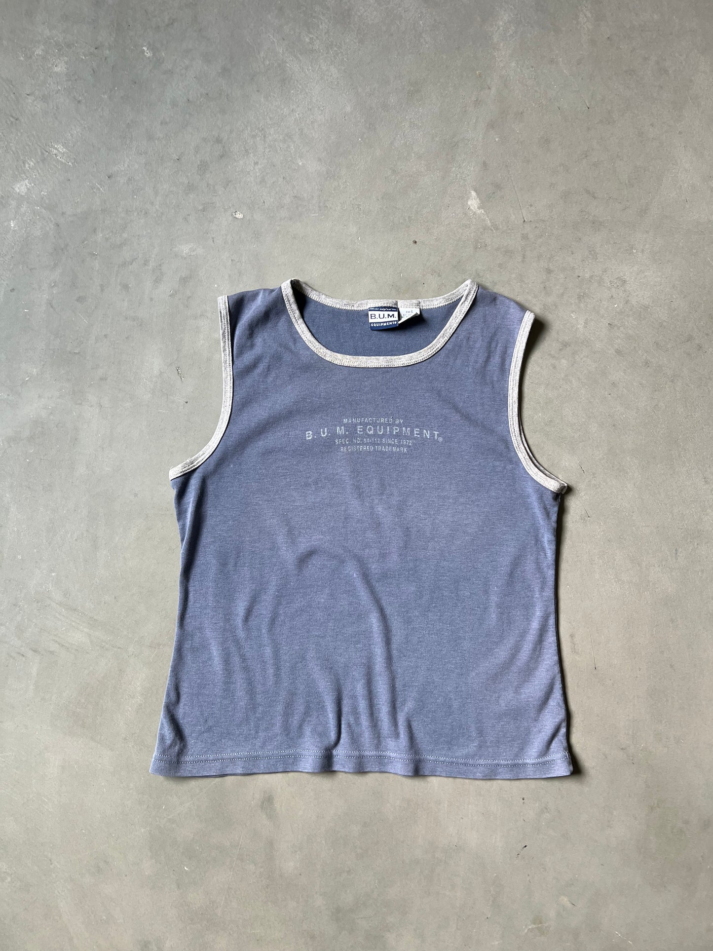 Vintage Faded Blue Bum Equipment Tank - L