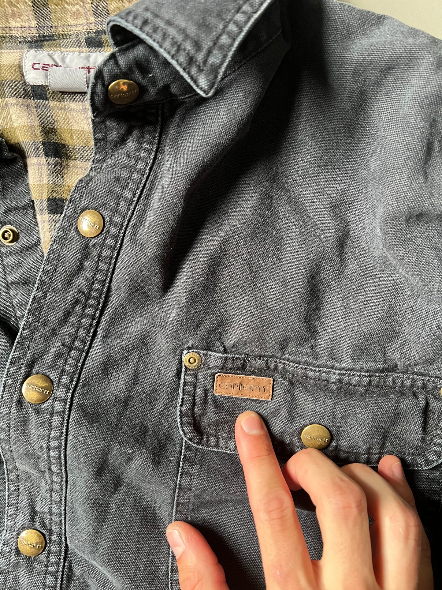 Faded Black Carhartt Flannel - XXL