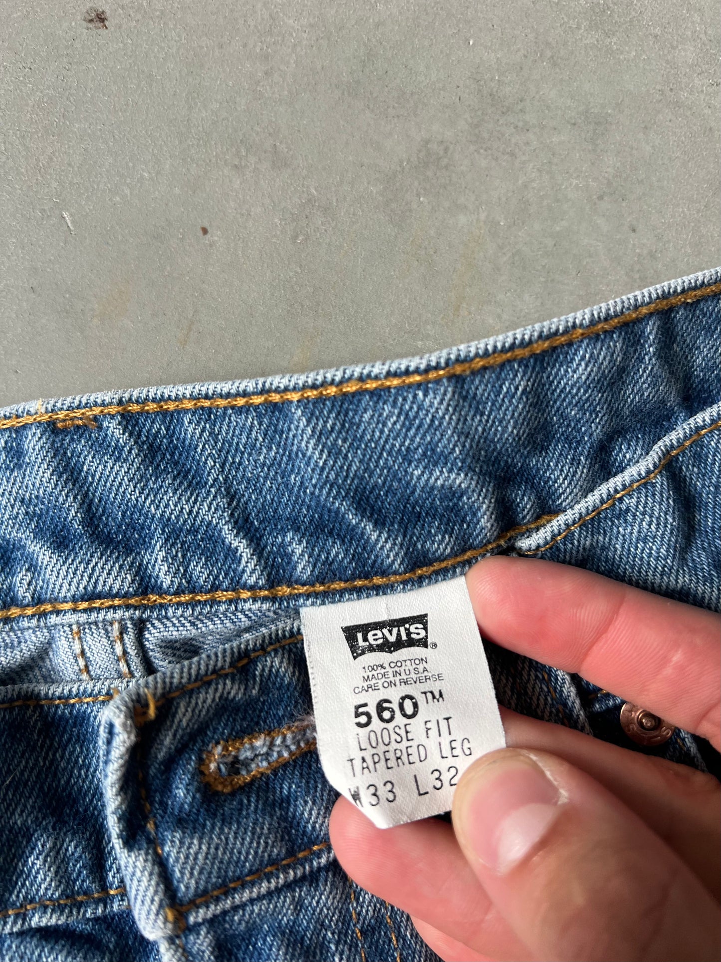 Vintage Denim Blue Levi 560 Pants - 33