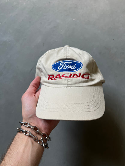 Vintage Cream Ford Racing Hat
