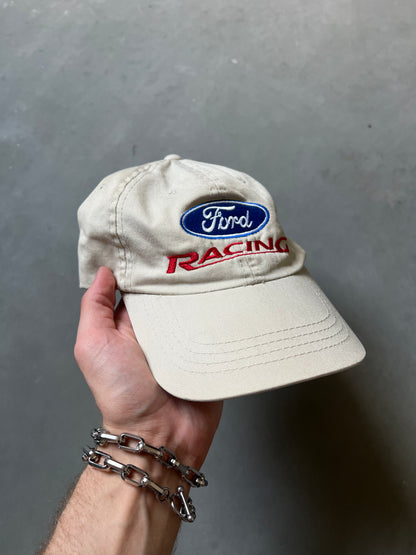 Vintage Cream Ford Racing Hat