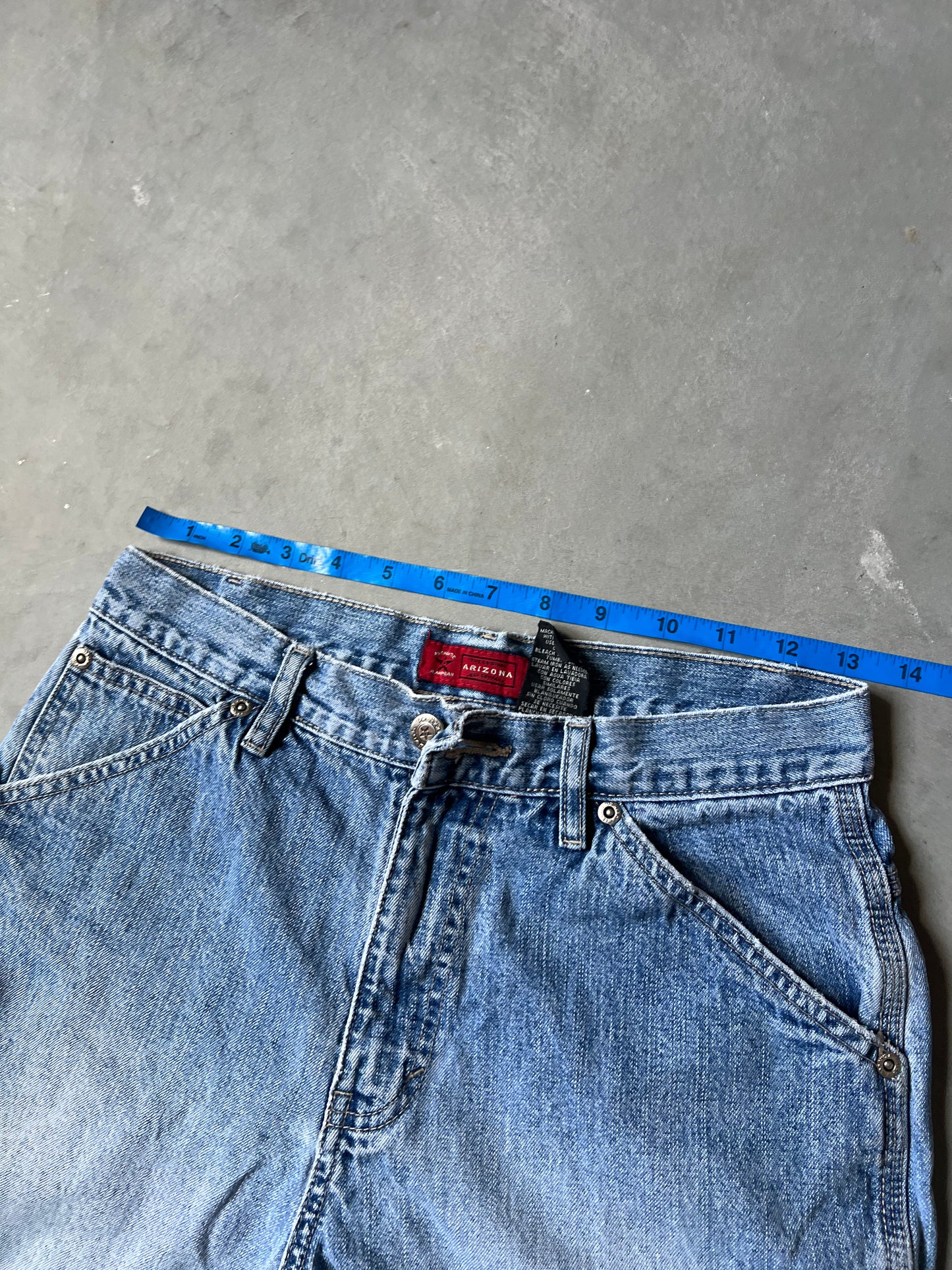 Faded Denim Blue Baggy Jorts - 26