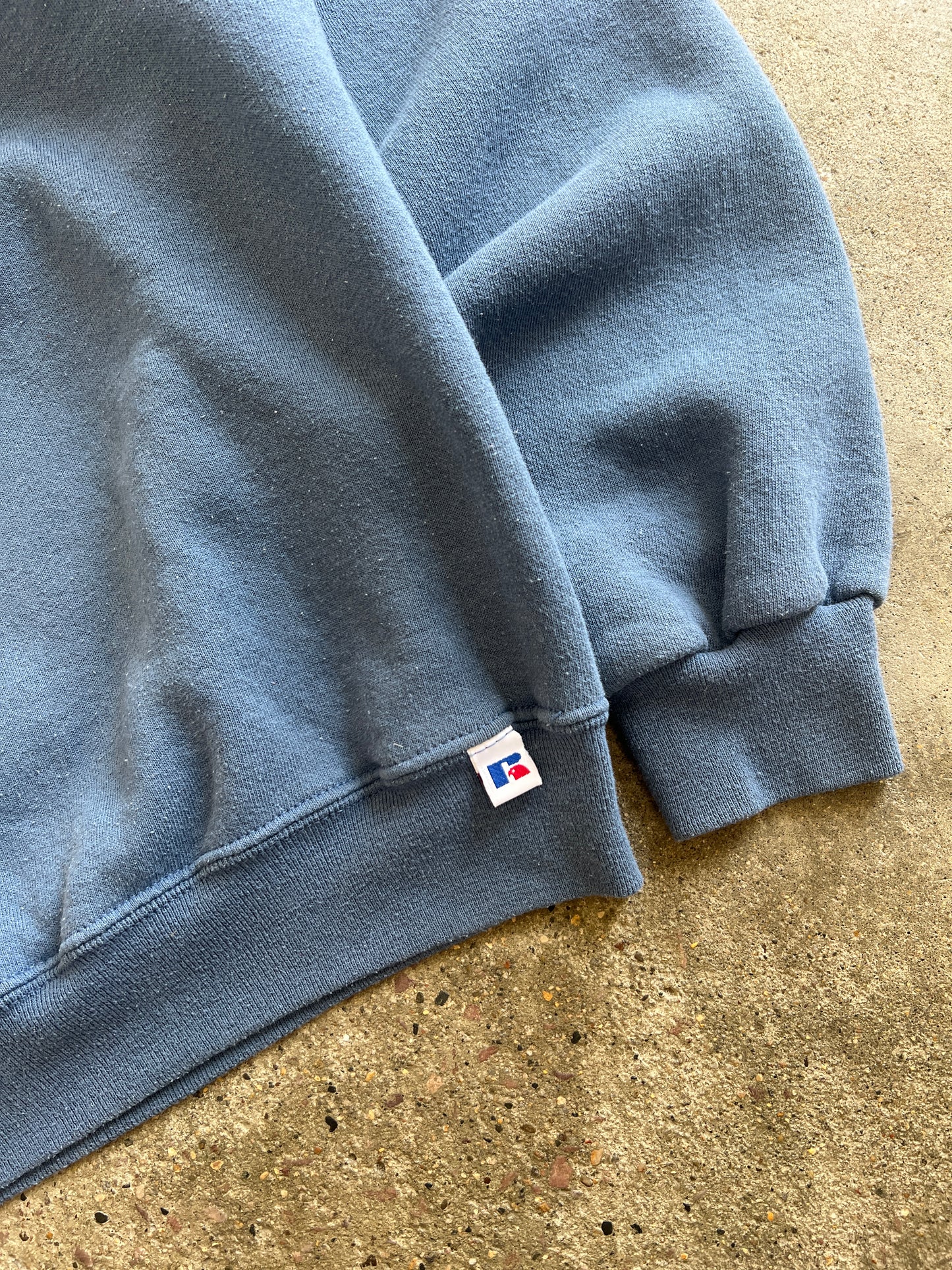 Vintage Aqua Blue Russell Crew - L