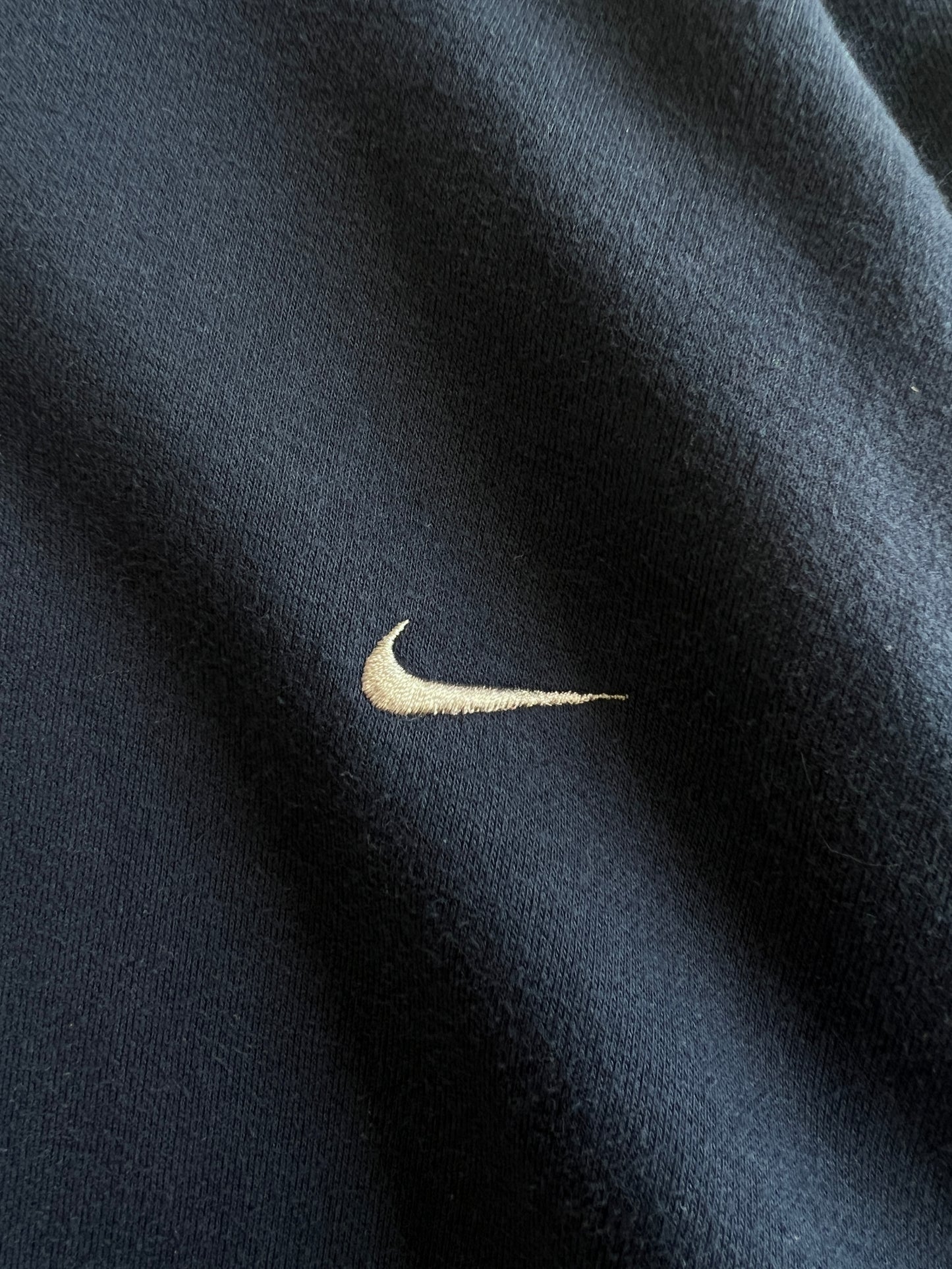 Vintage Navy Nike Swoosh Hoodie - XL