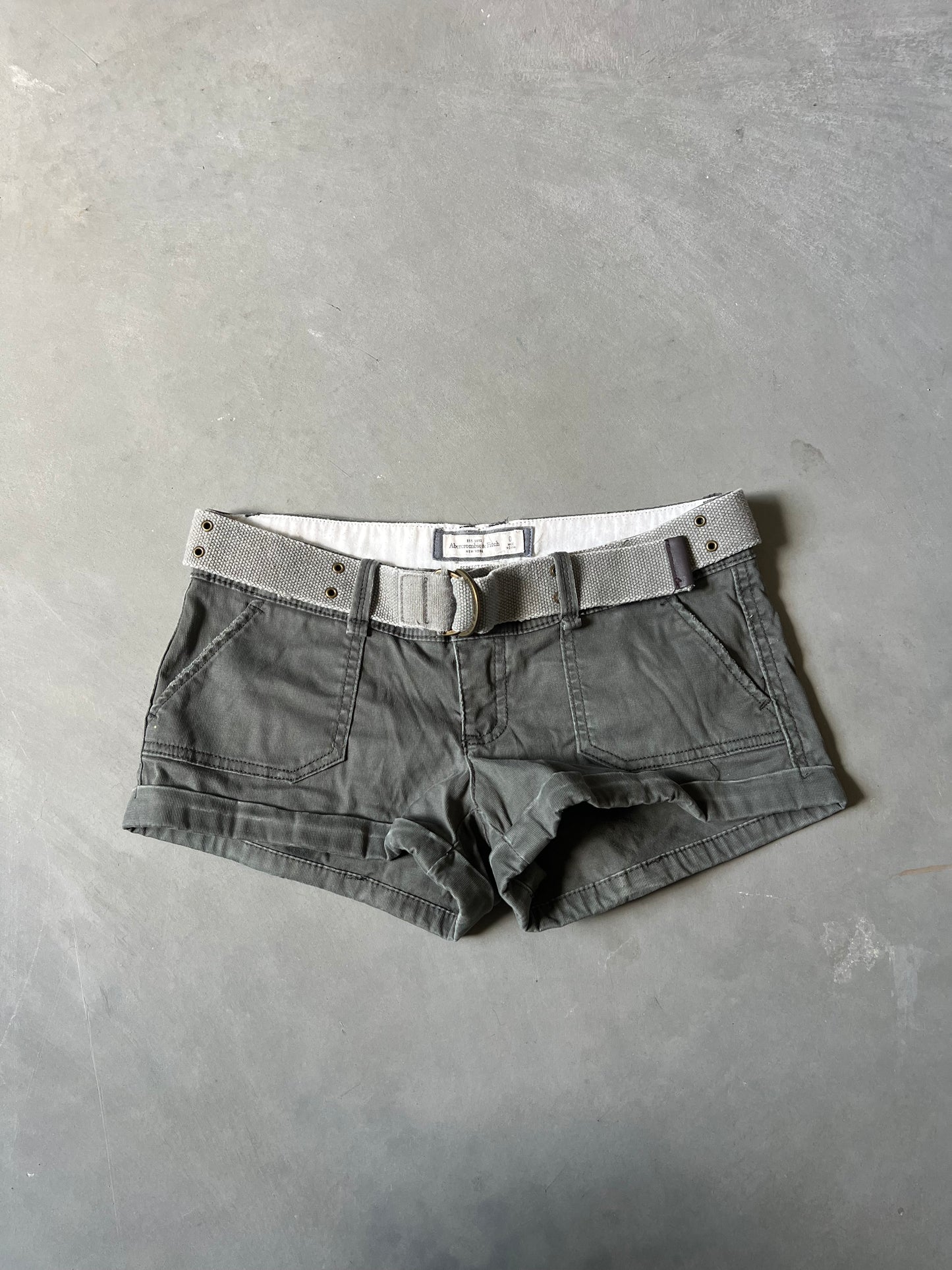 Army Green American Eagle Y2k Shorts - 0