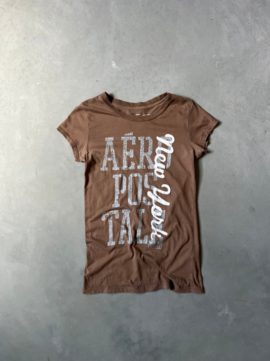 Y2k Brown Aeropostal Baby Top - L
