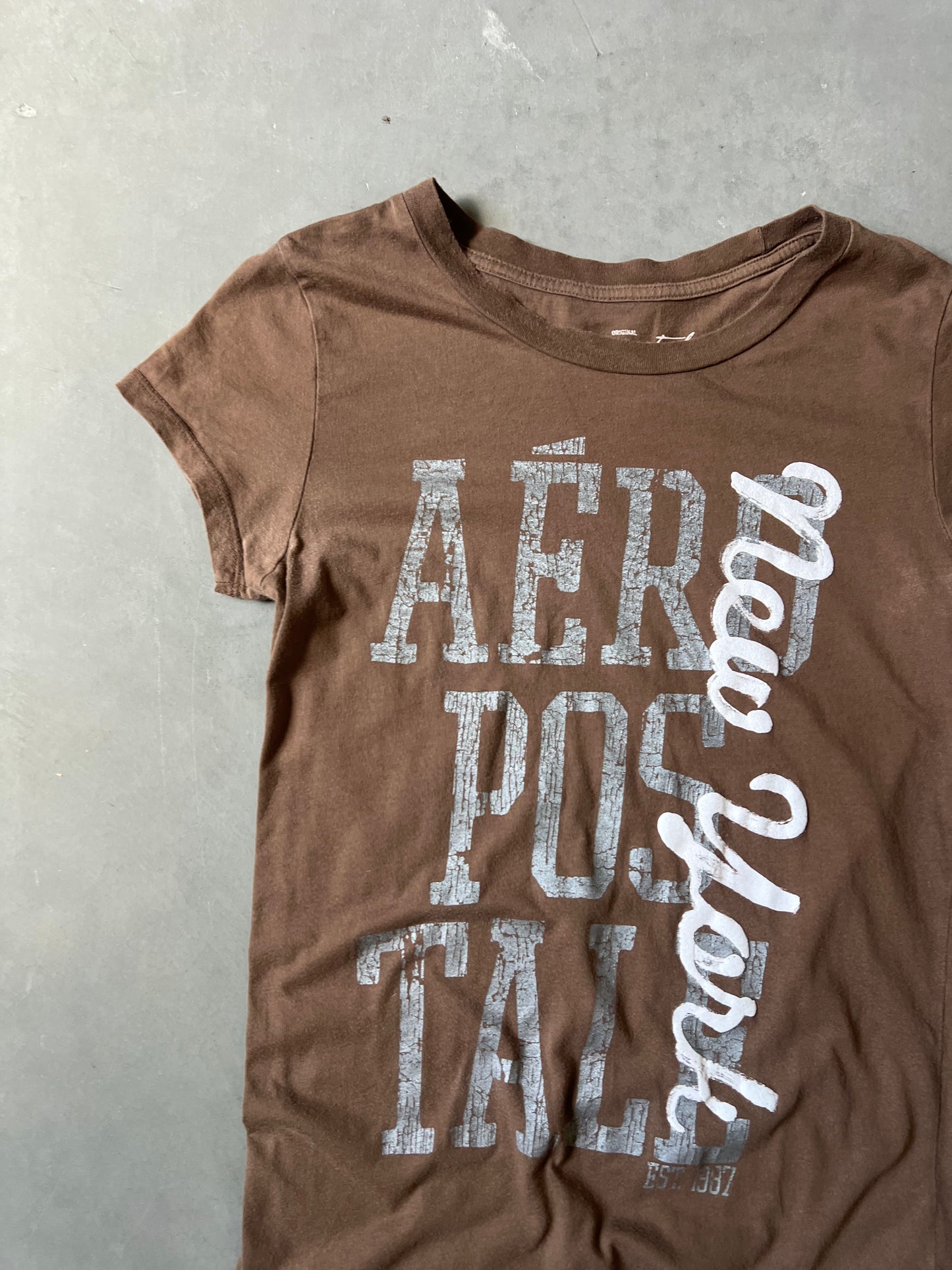 Y2k Brown Aeropostal Baby Top - L