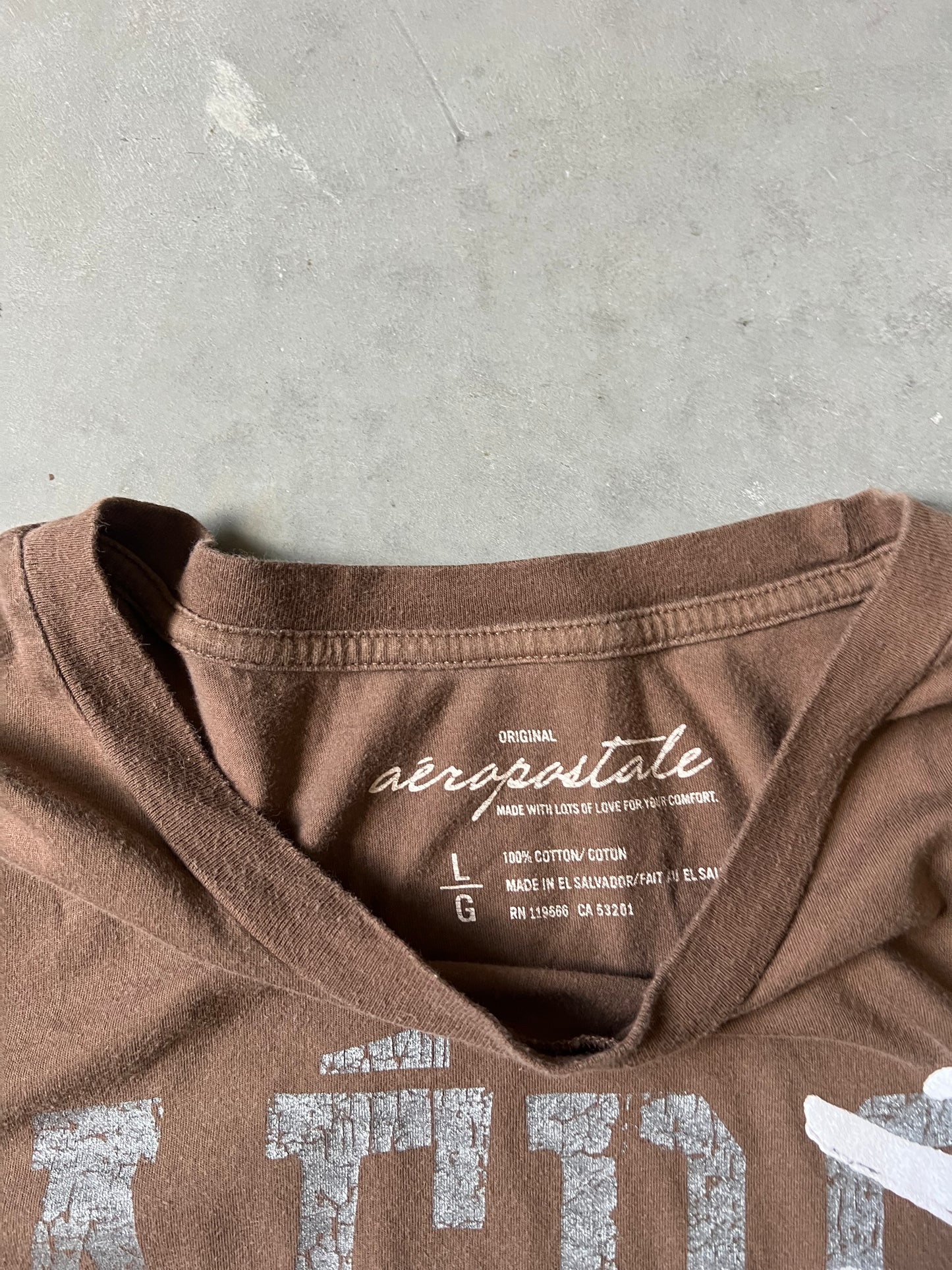 Y2k Brown Aeropostal Baby Top - L