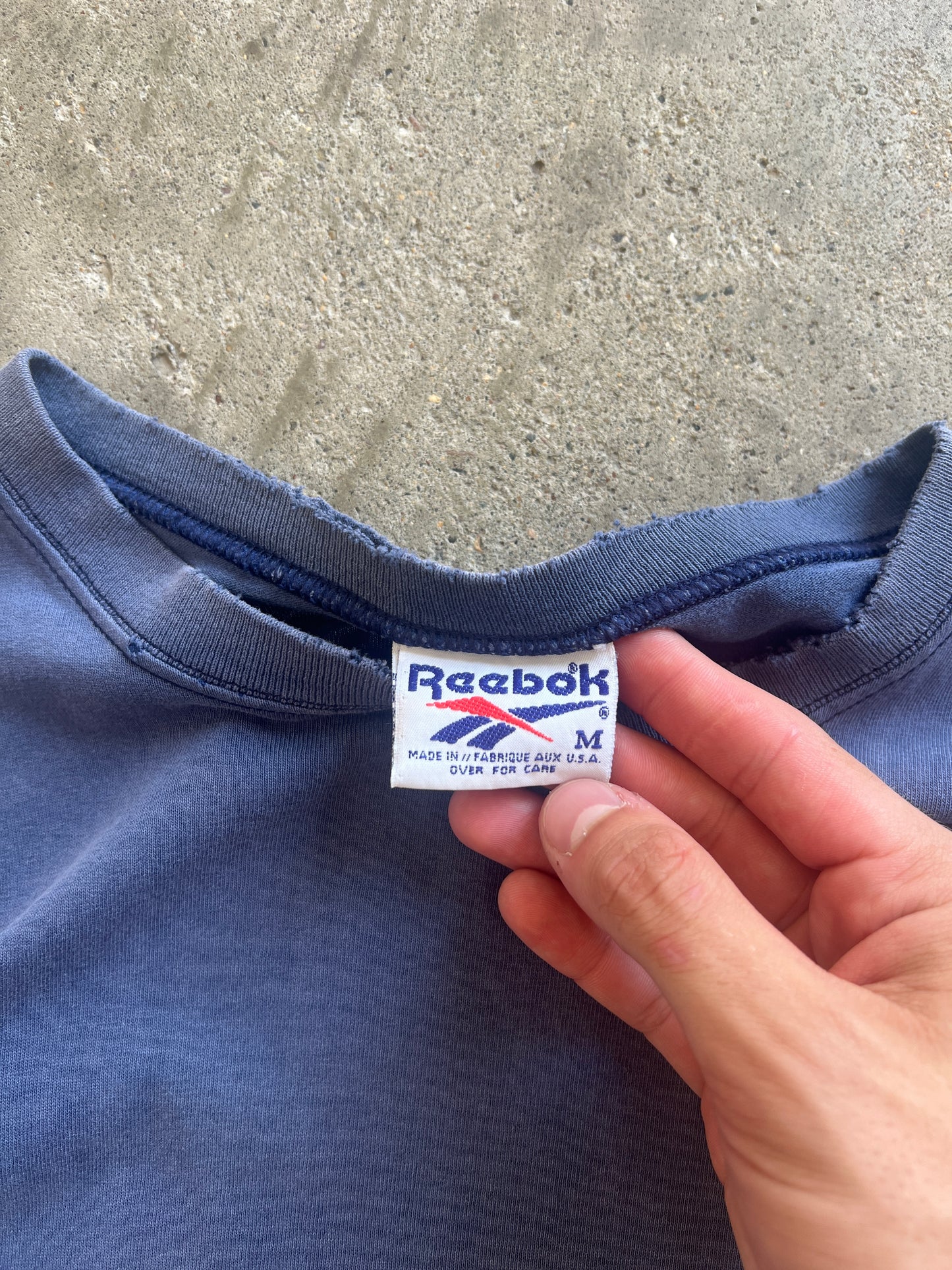 Vintage Faded Navy Reebok Shirt - M