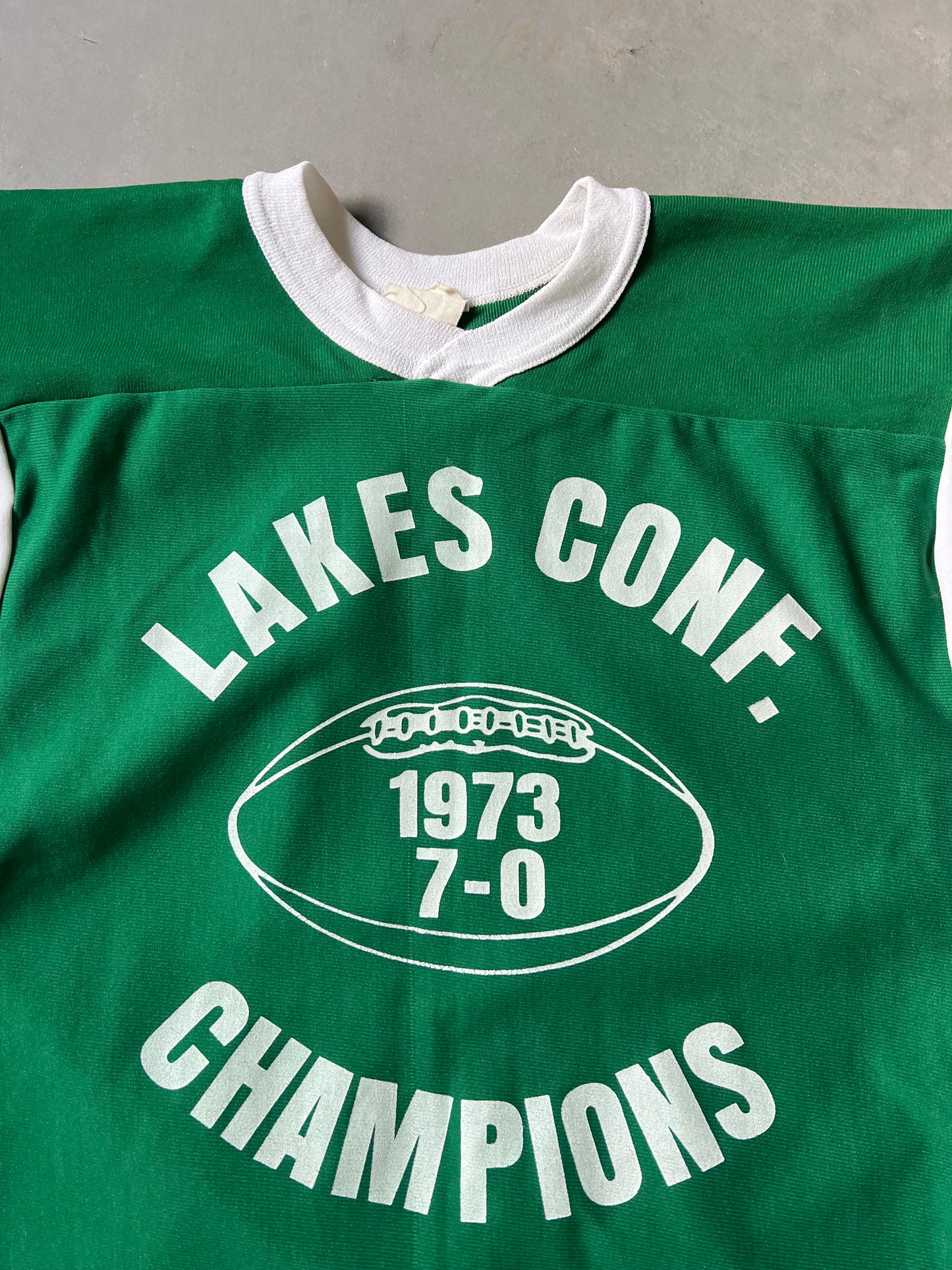 Vintage Green 1970s Football WarmUp Jersey - M