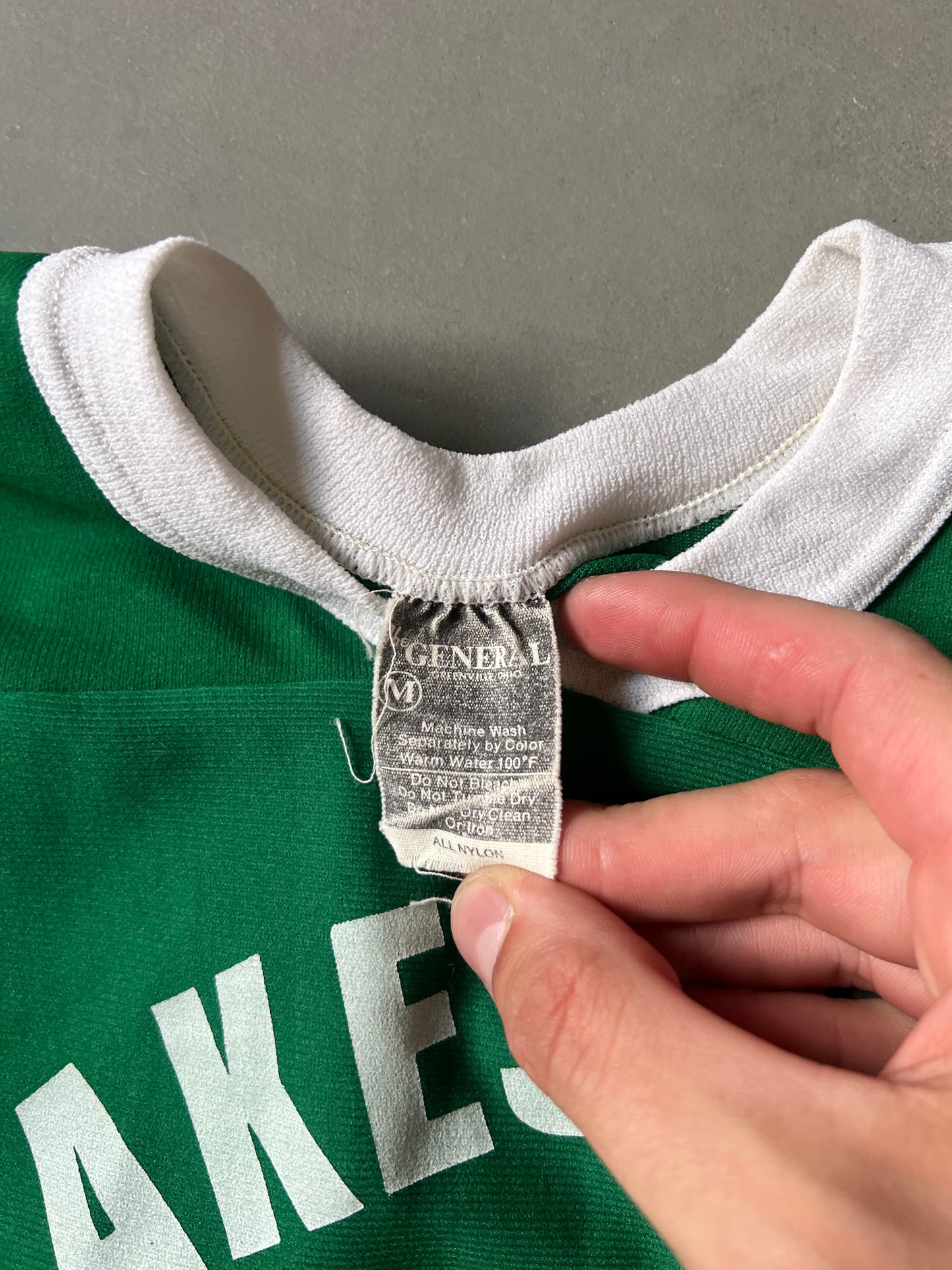 Vintage Green 1970s Football WarmUp Jersey - M