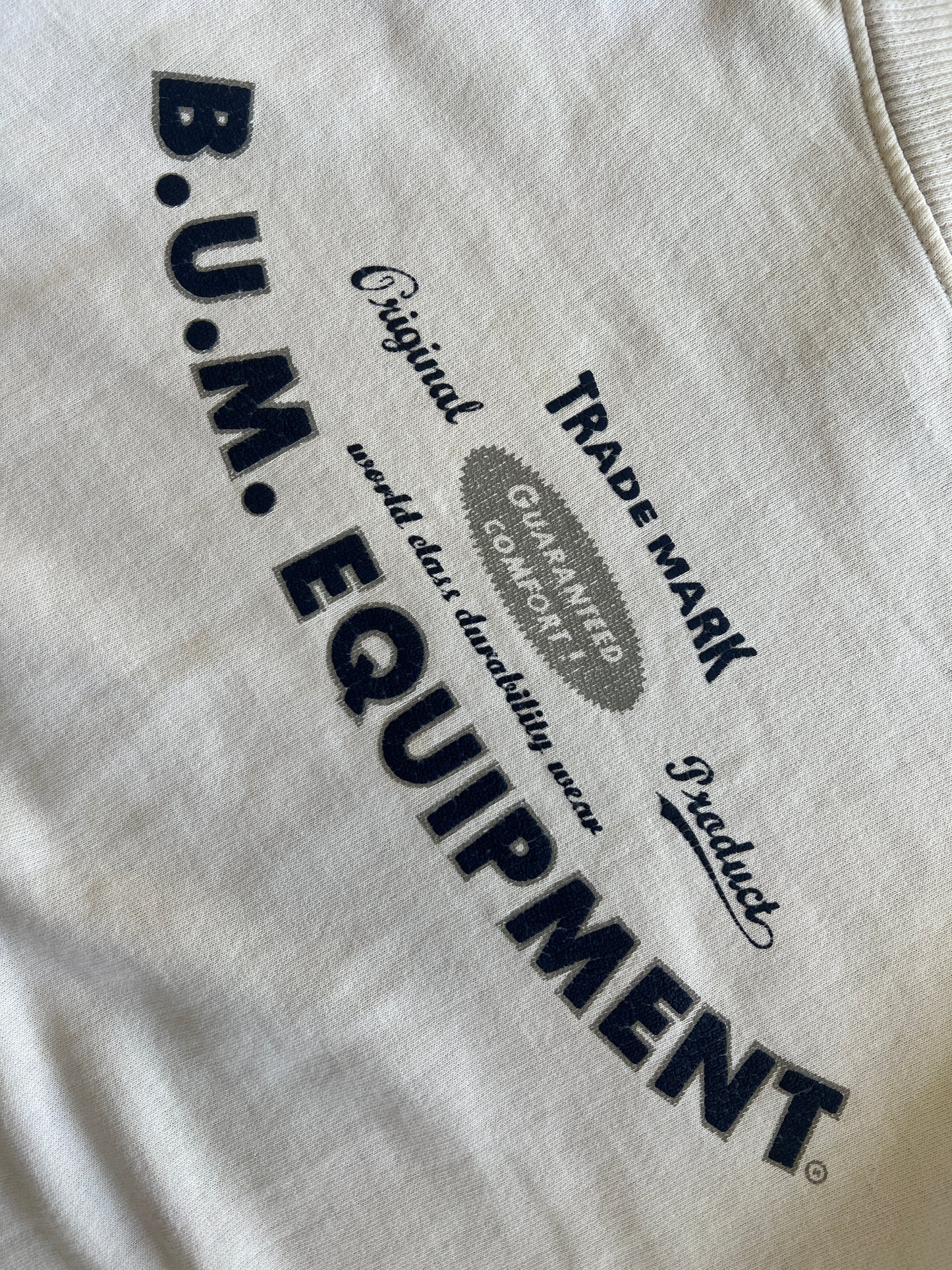 Vintage White Bum Equipment Crew - XL