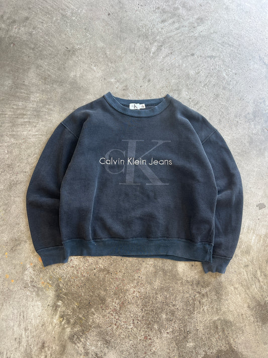 Vintage Black Calvin Klein Crew - XL