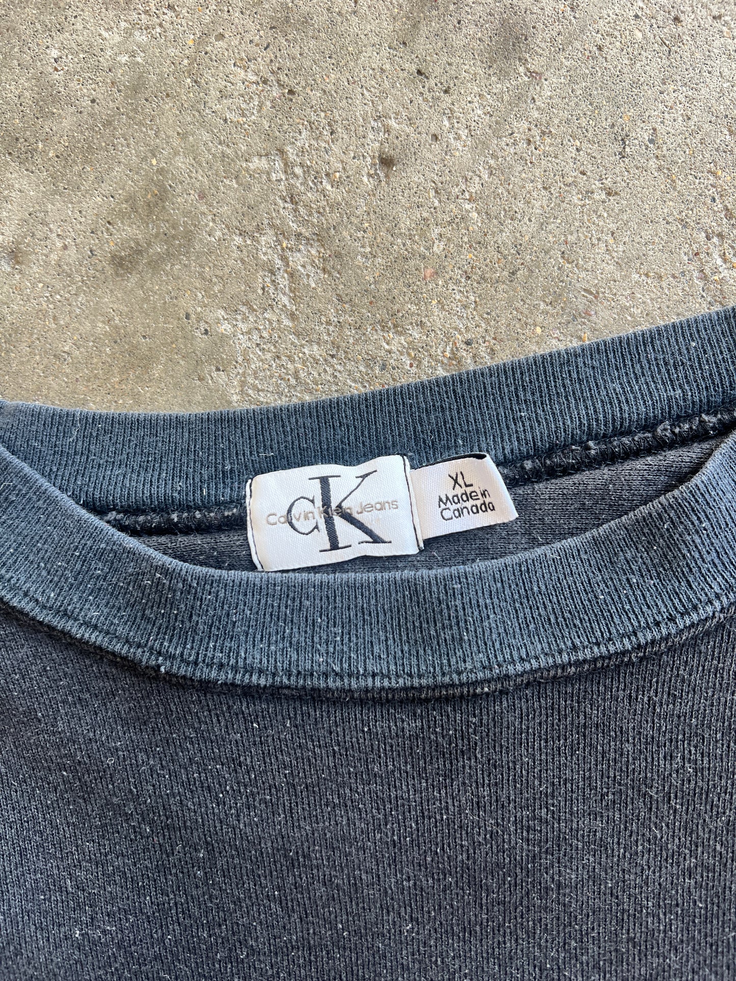 Vintage Black Calvin Klein Crew - XL