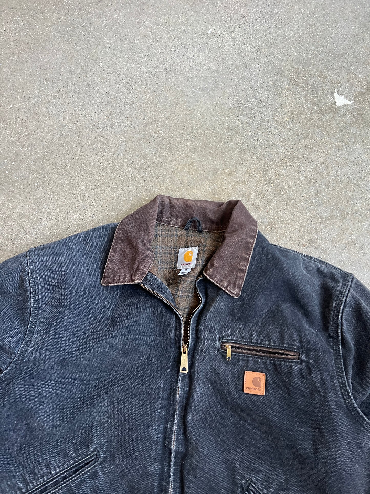 Vintage Black Carhartt Detroit Jacket - XL