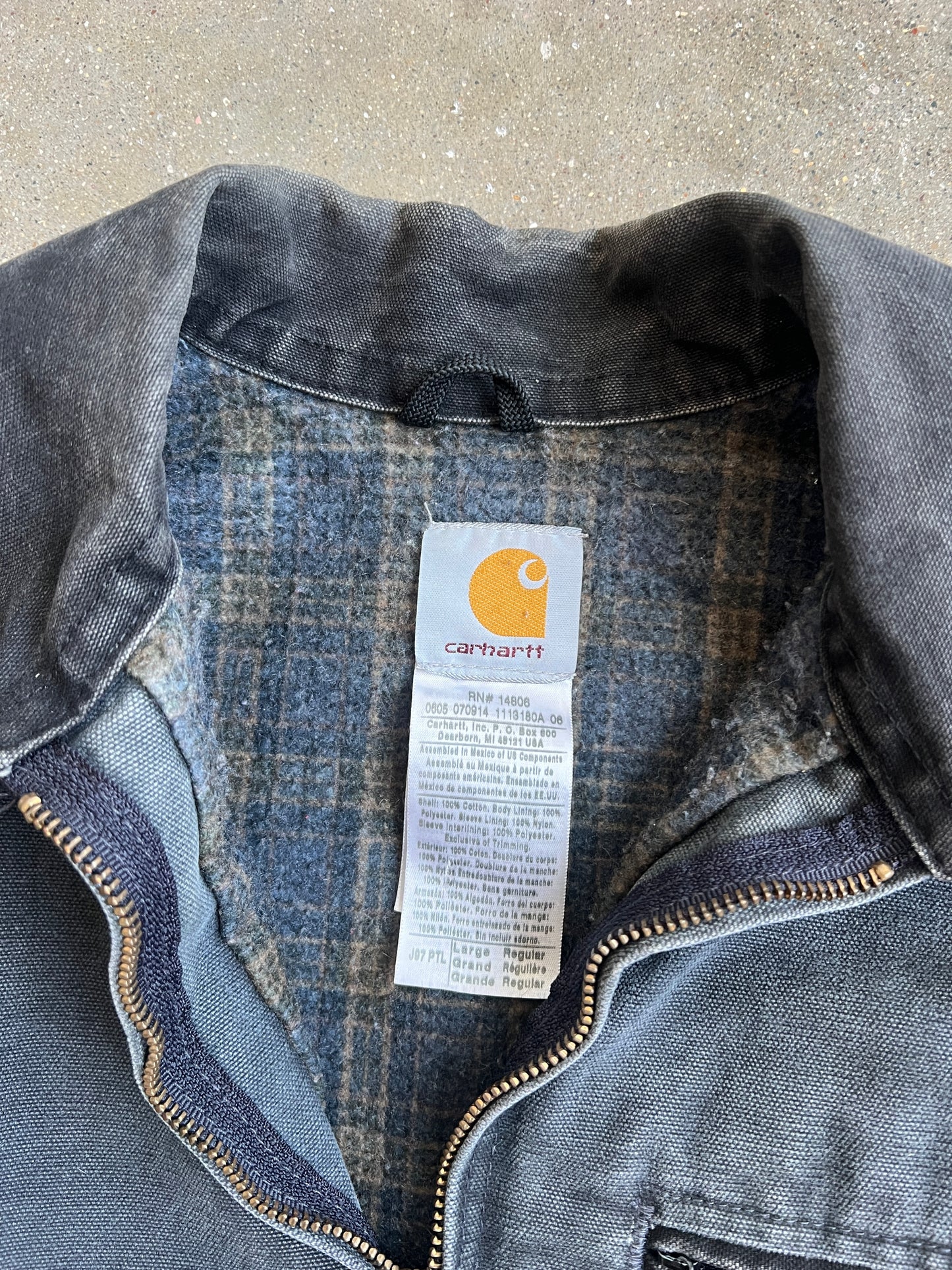 Vintage Petrol Black Carhartt Detroit Jacket - L
