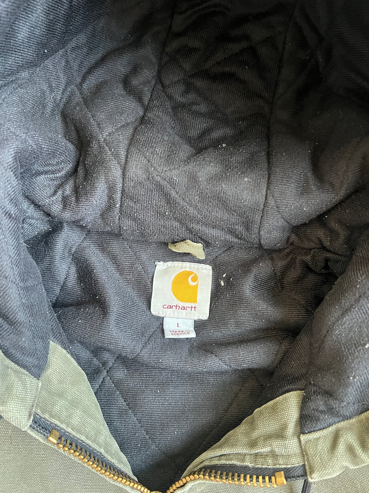 Vintage Faded Moss Green Carhartt Jacket - L