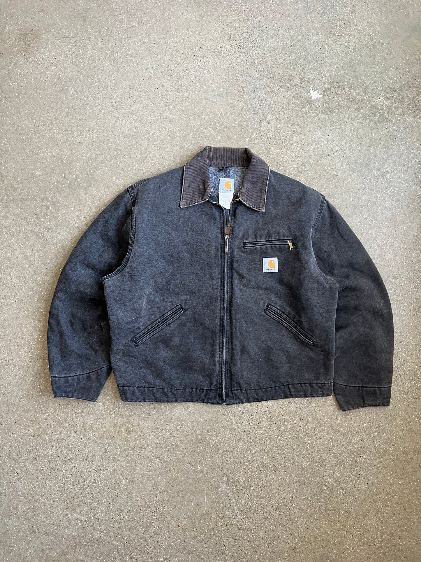 Vintage Faded Black Carhartt Detroit Jacket - M