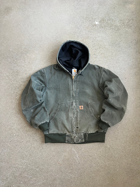 Vintage Faded Moss Green Carhartt Jacket - L