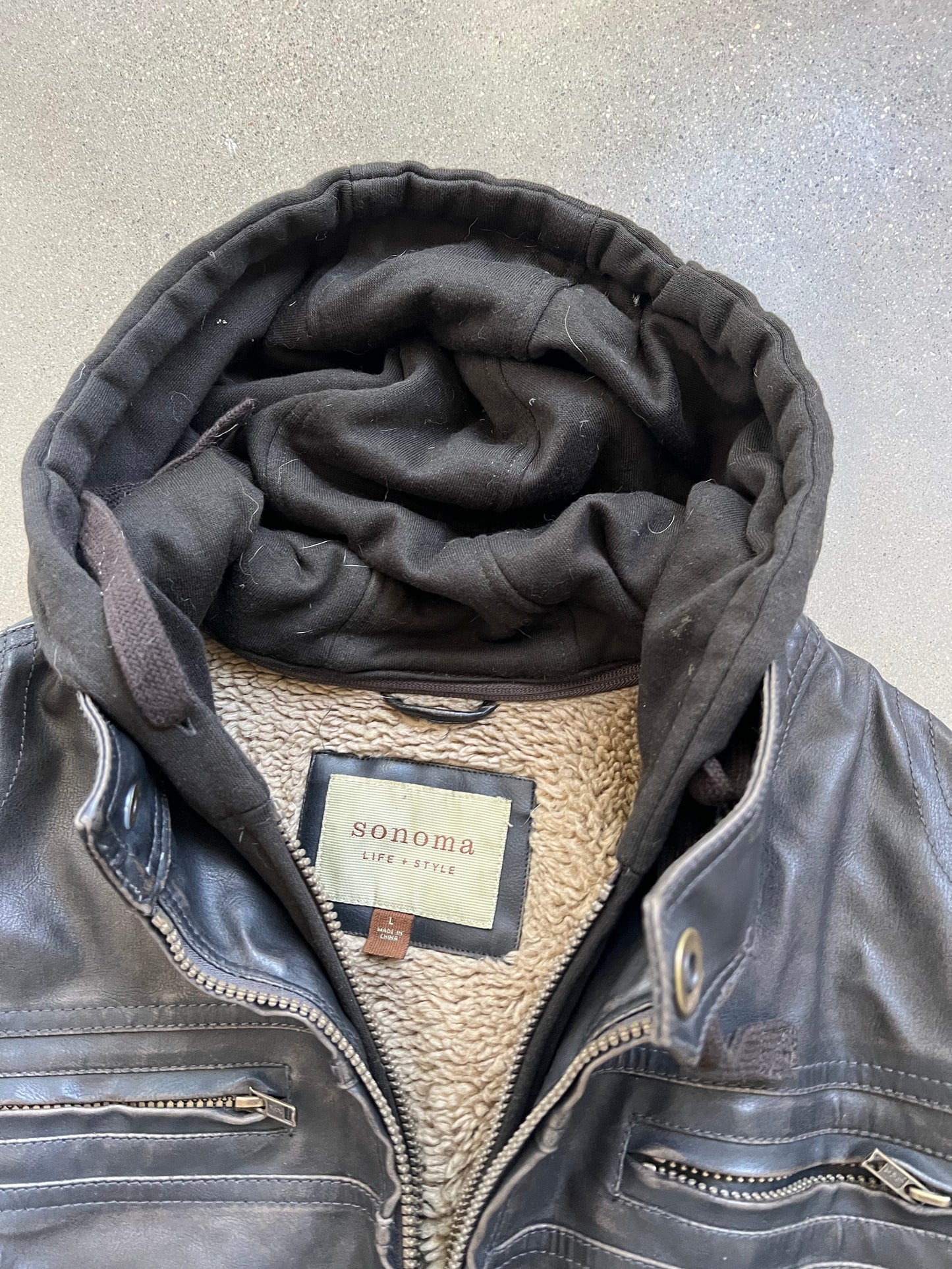 Vintage Snoma Leather Moto Jacket - L