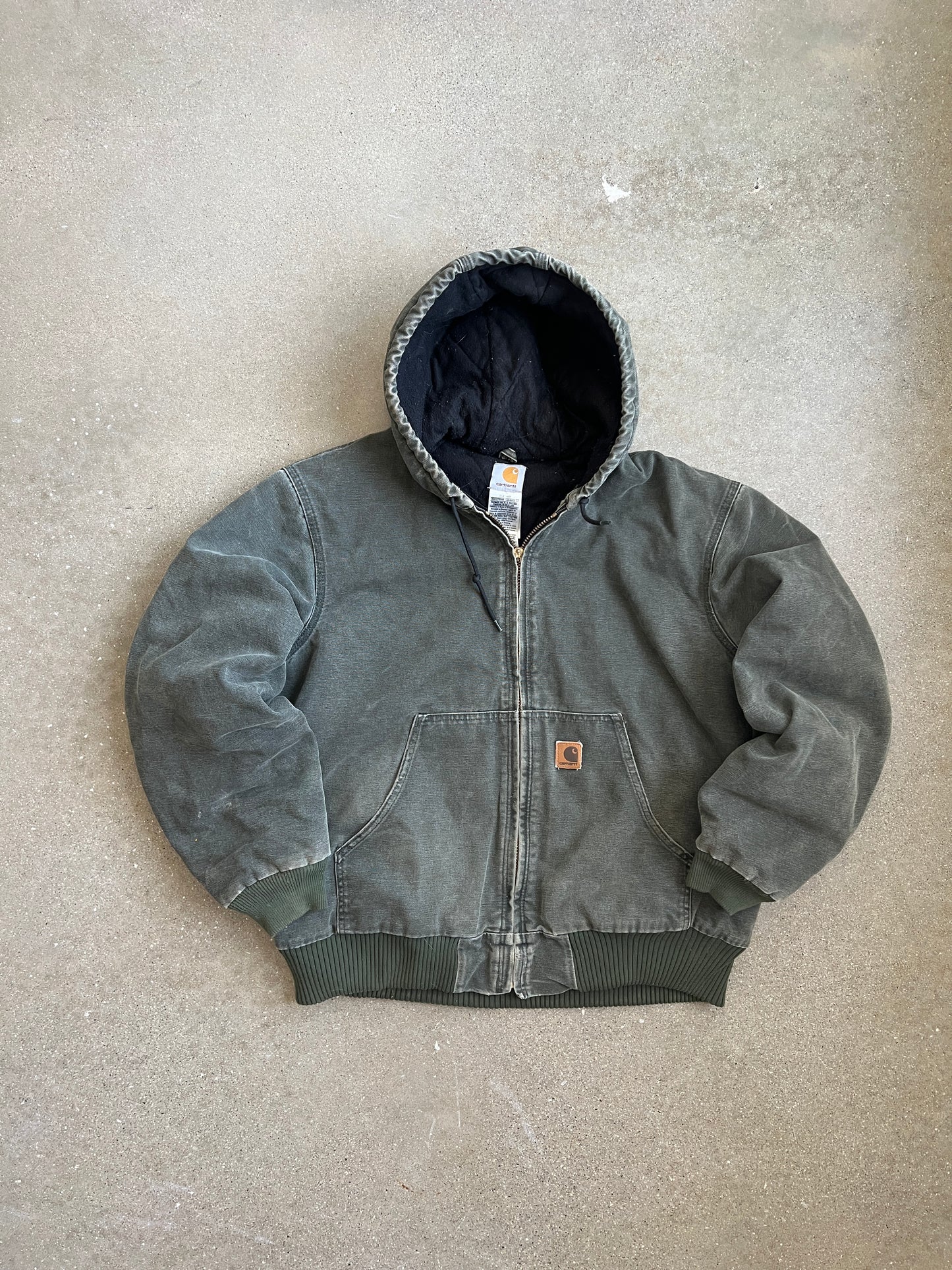 Vintage Faded Moss Green Carhartt Jacket - L
