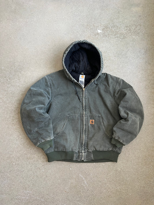 Vintage Faded Moss Green Carhartt Jacket - L