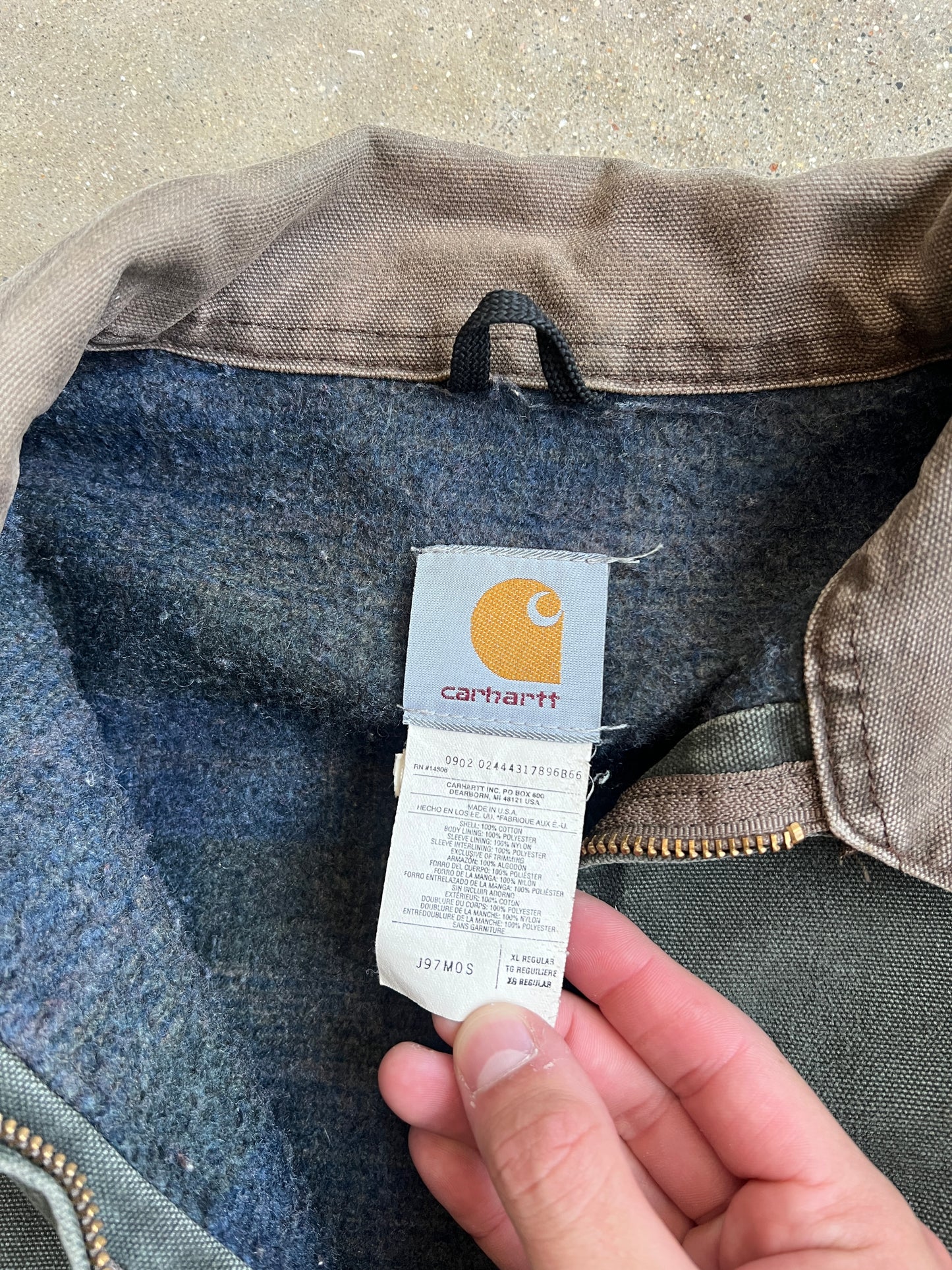 Vintage Moss Green Carhartt Detroit Jacket - XL