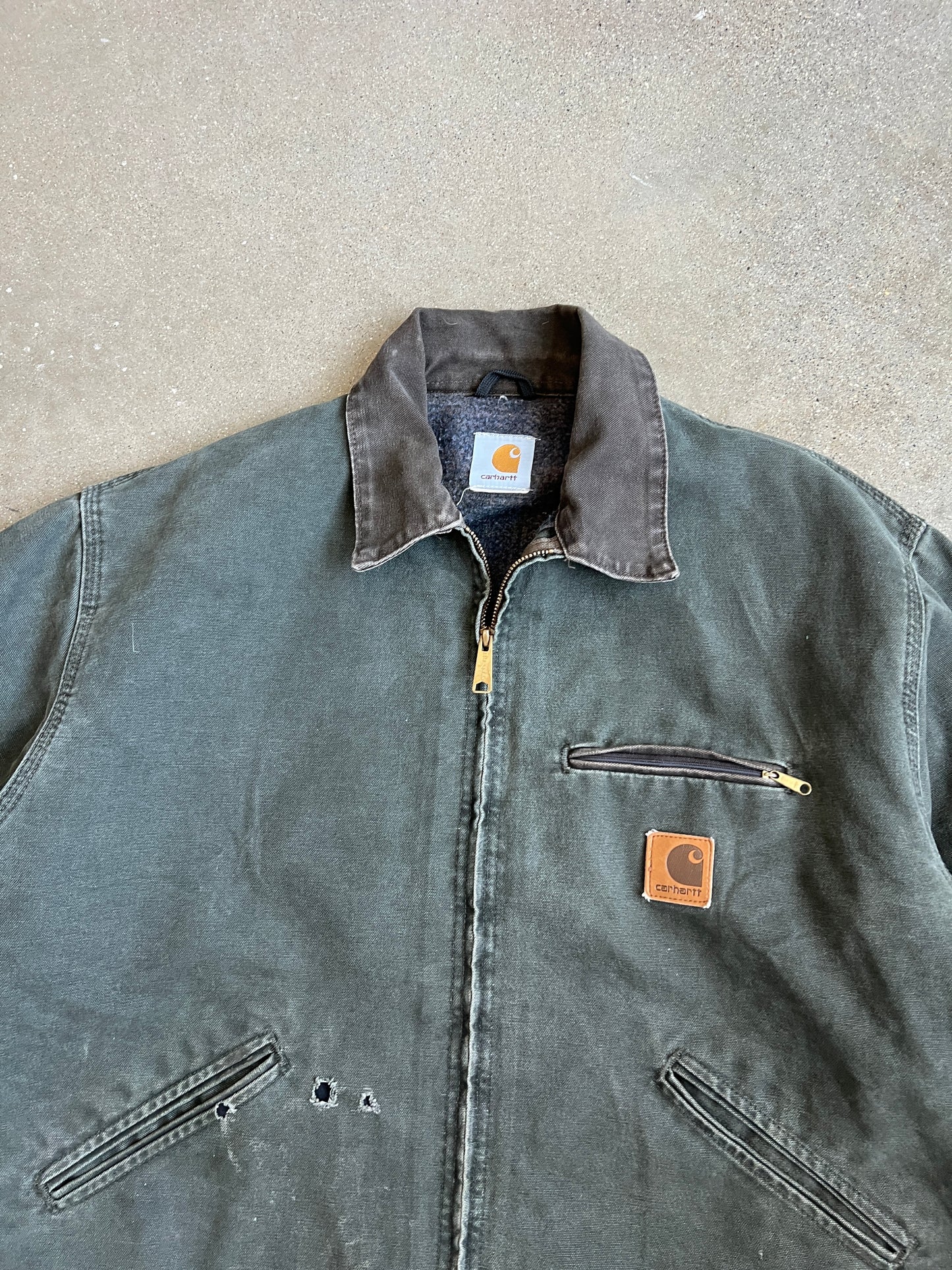 Vintage Moss Green Carhartt Detroit Jacket - XL