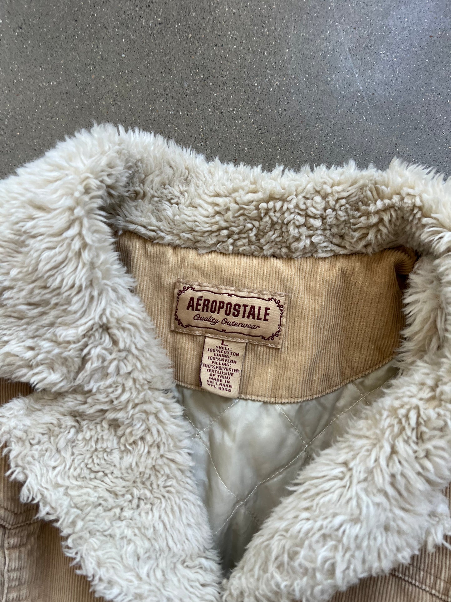 Vintage Cream Womans Aeropostale Coat - L