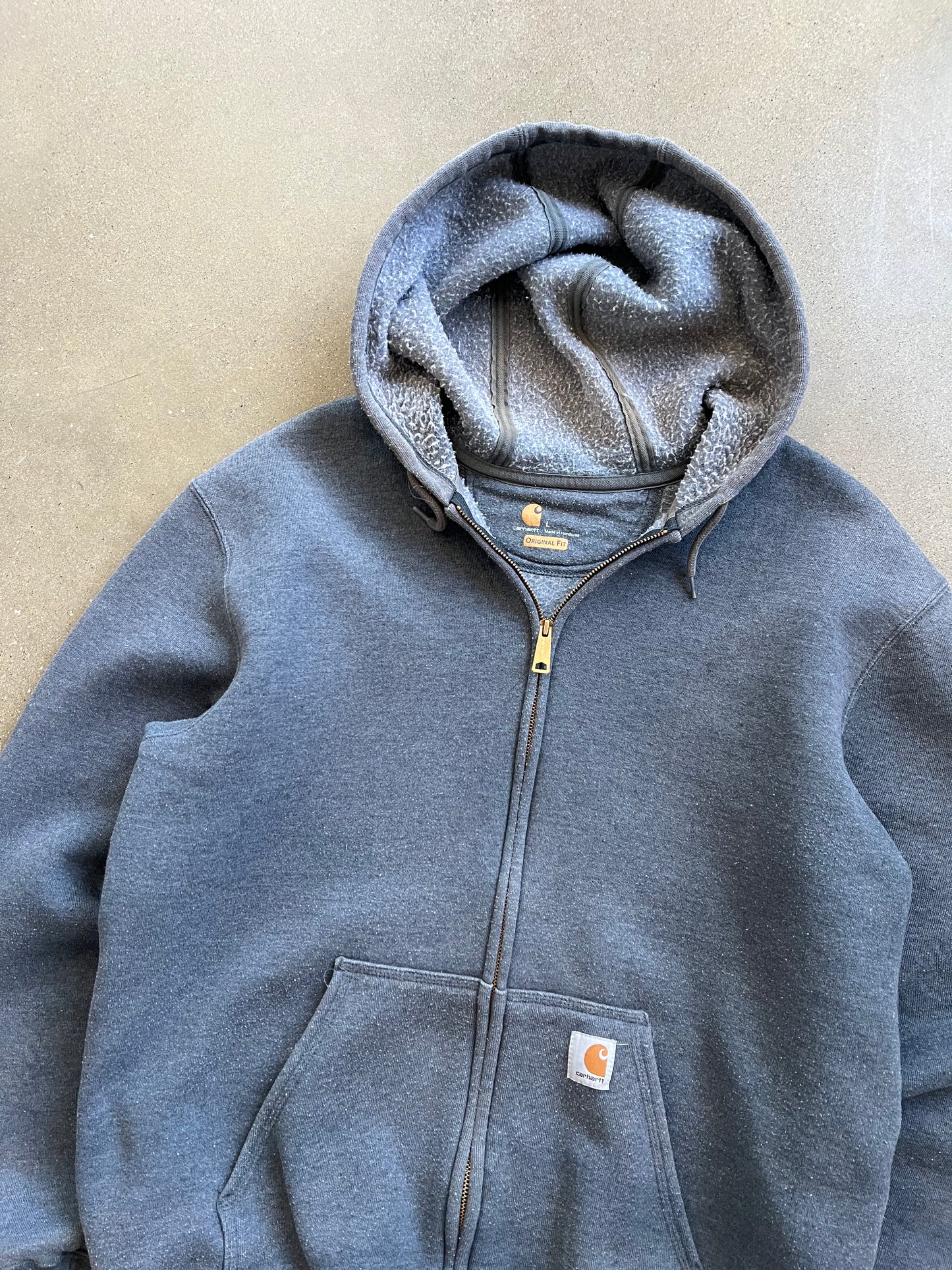 Vintage Grey Carhartt Zip Up Jacket - L