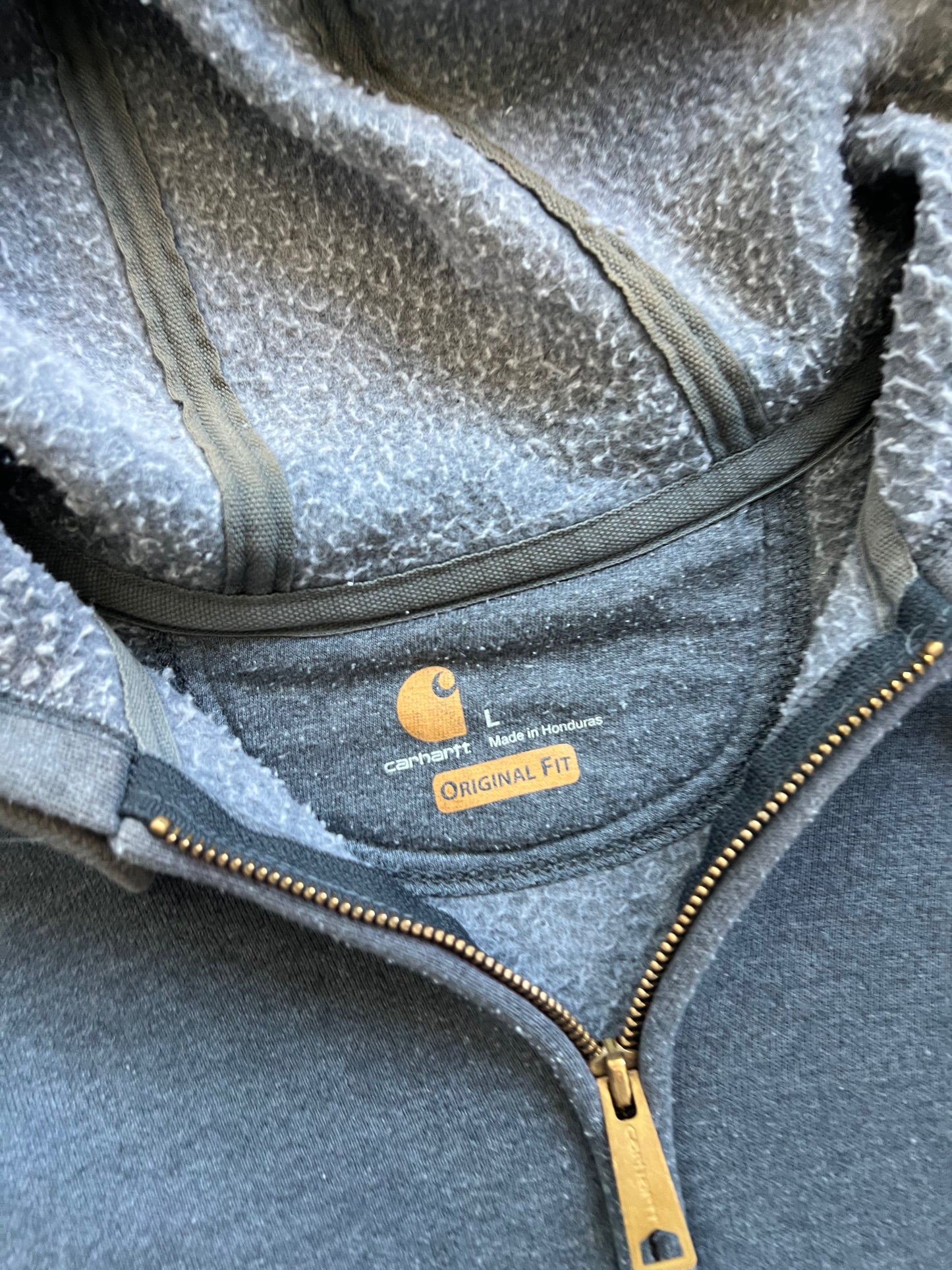 Vintage Grey Carhartt Zip Up Jacket - L