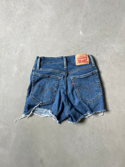 Vintage Dark Wash Levi Shorts - 26