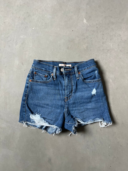 Vintage Dark Wash Levi Shorts - 26