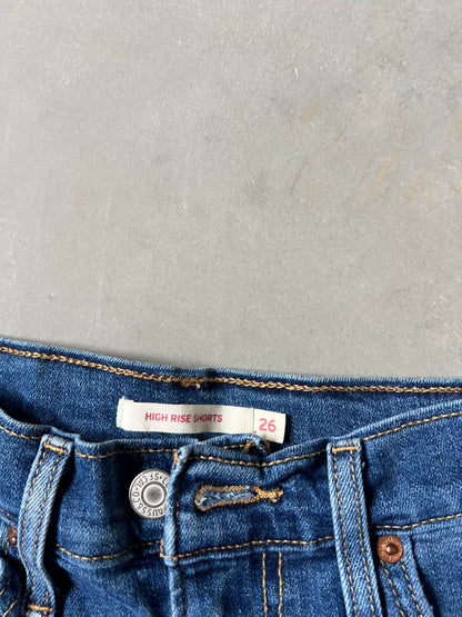 Vintage Dark Wash Levi Shorts - 26
