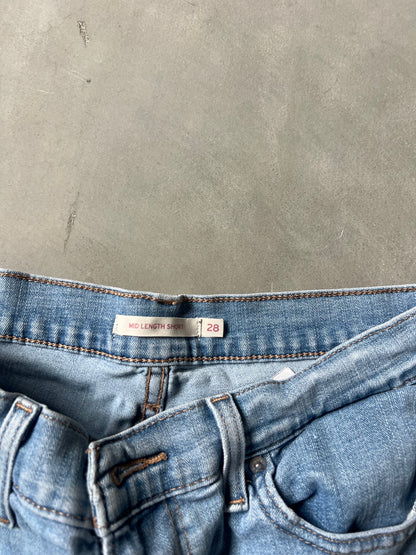 Vintage Faded Blue Levi Shorts - 28