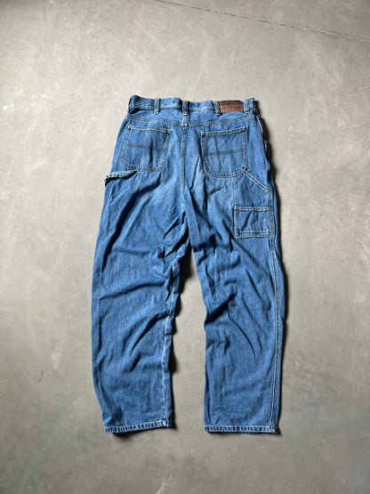 Vintage Denim Blue Carpenter Pants - 36x34