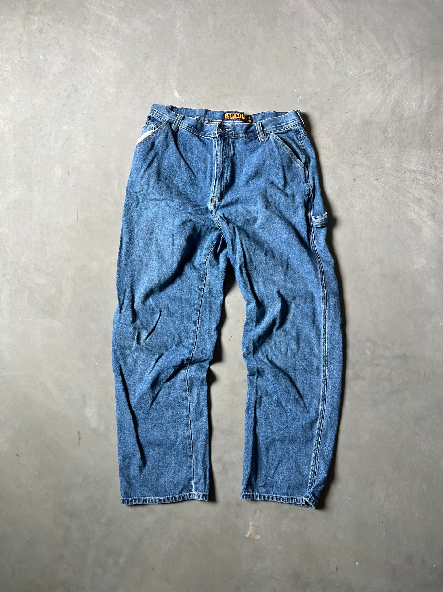 Vintage Denim Blue Carpenter Pants - 36x34