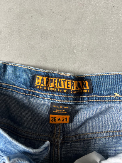 Vintage Denim Blue Carpenter Pants - 36x34