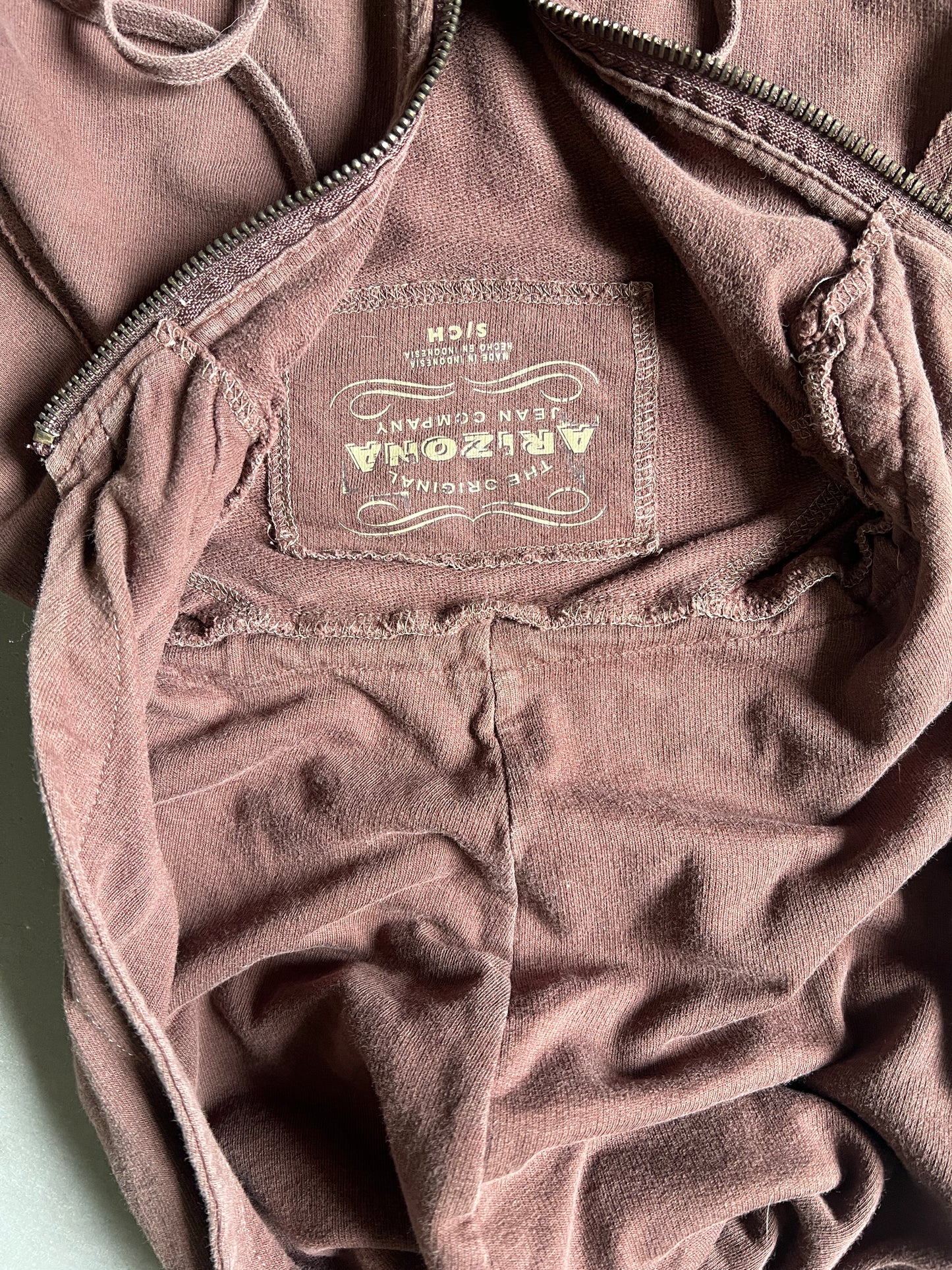 Vintage Mocha Brown Y2k Hoodie - S