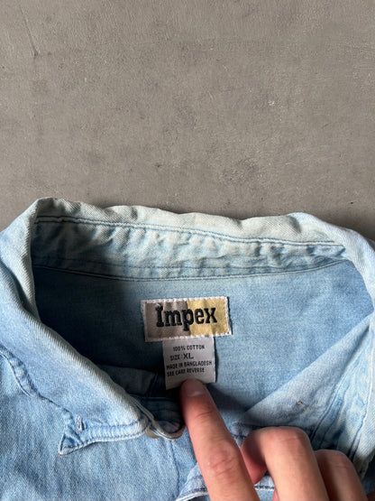 Vintage Denim Blue Colorado Button Up - XL