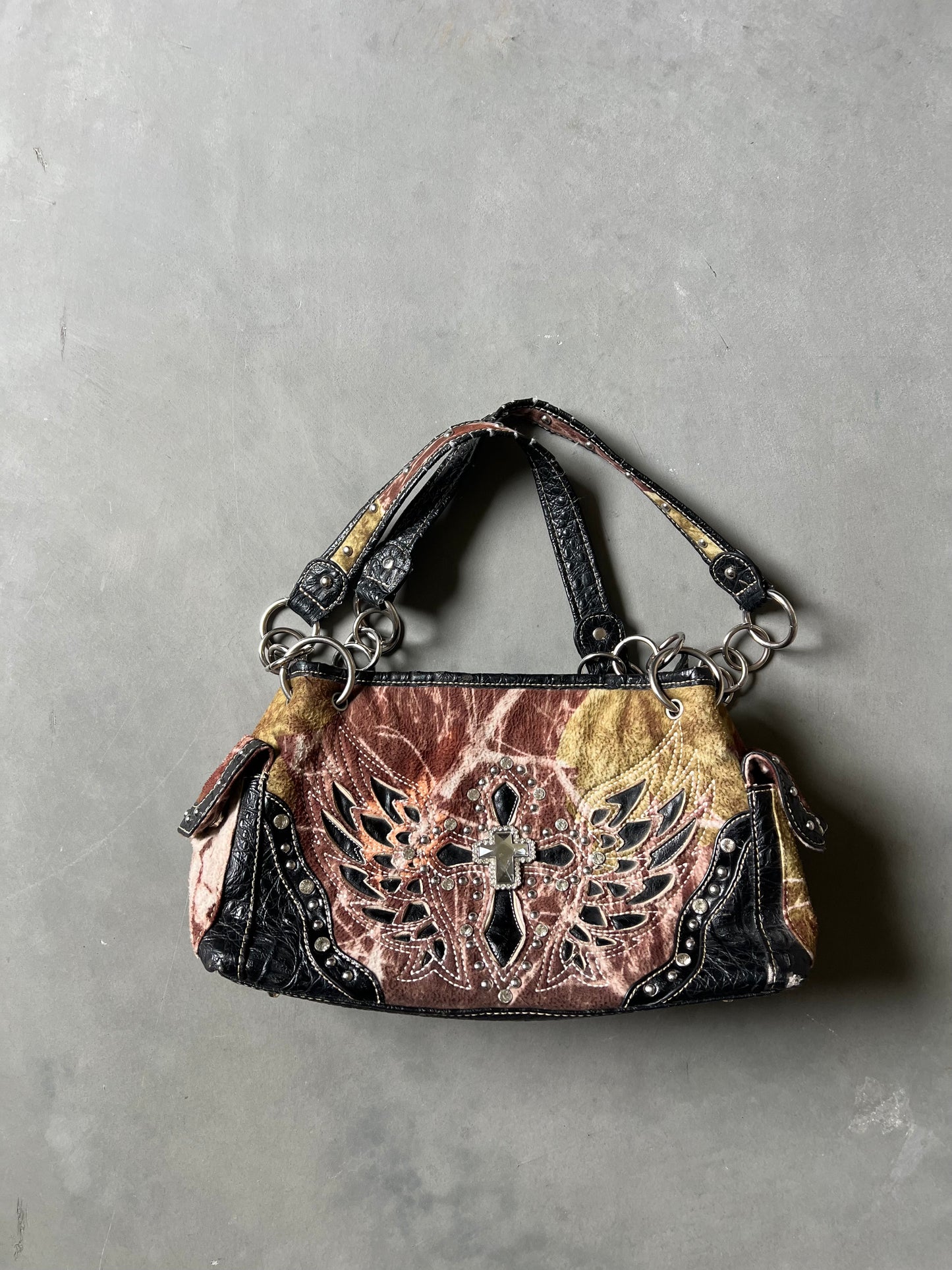 Vintage Y2k Cross Embezzled Purse
