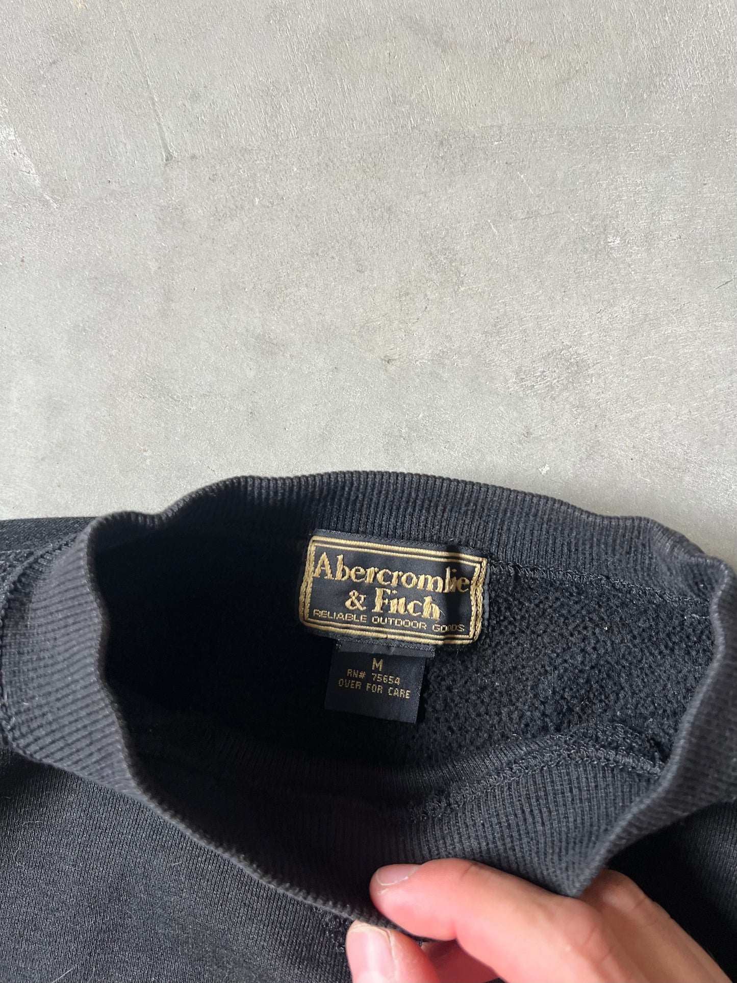 Vintage Black Abercrombie & Fitch Crew - M